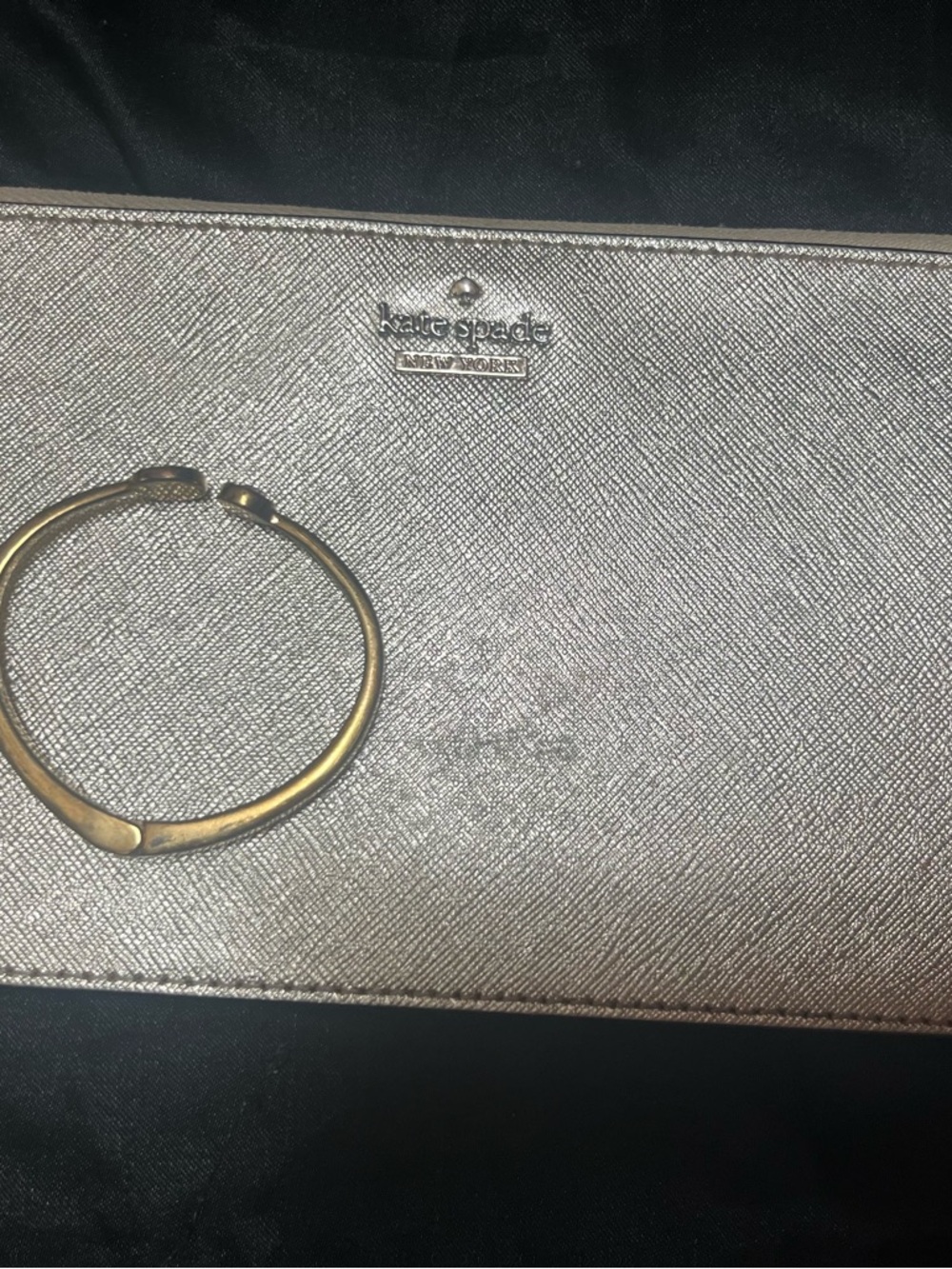 Kate Spade Metallic Gold   Wristlet & Bracelet
